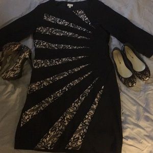 Plus Size Blk Dress W/ matching (heels and flats)!